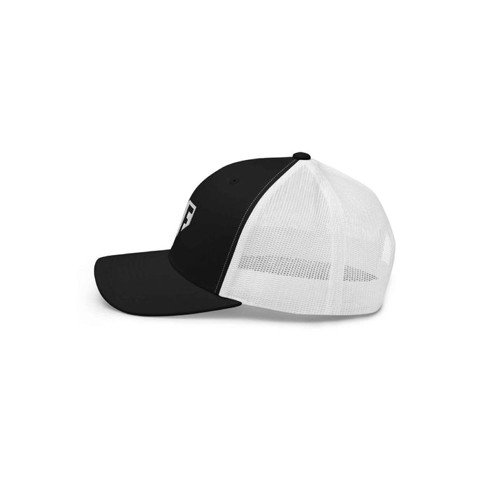 black and white freight farms trucker hat