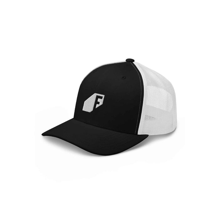 black and white freight farms trucker hat