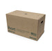 Half size cardboard case of iHort coco and peat moss grow plugs against a white background