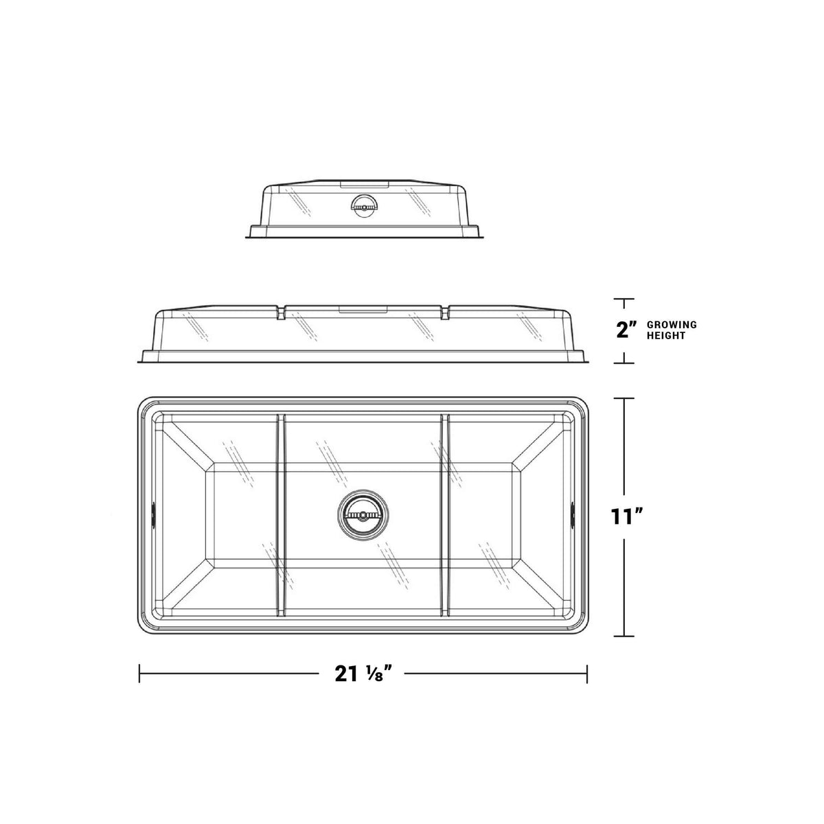 size diagram of humidity dome 