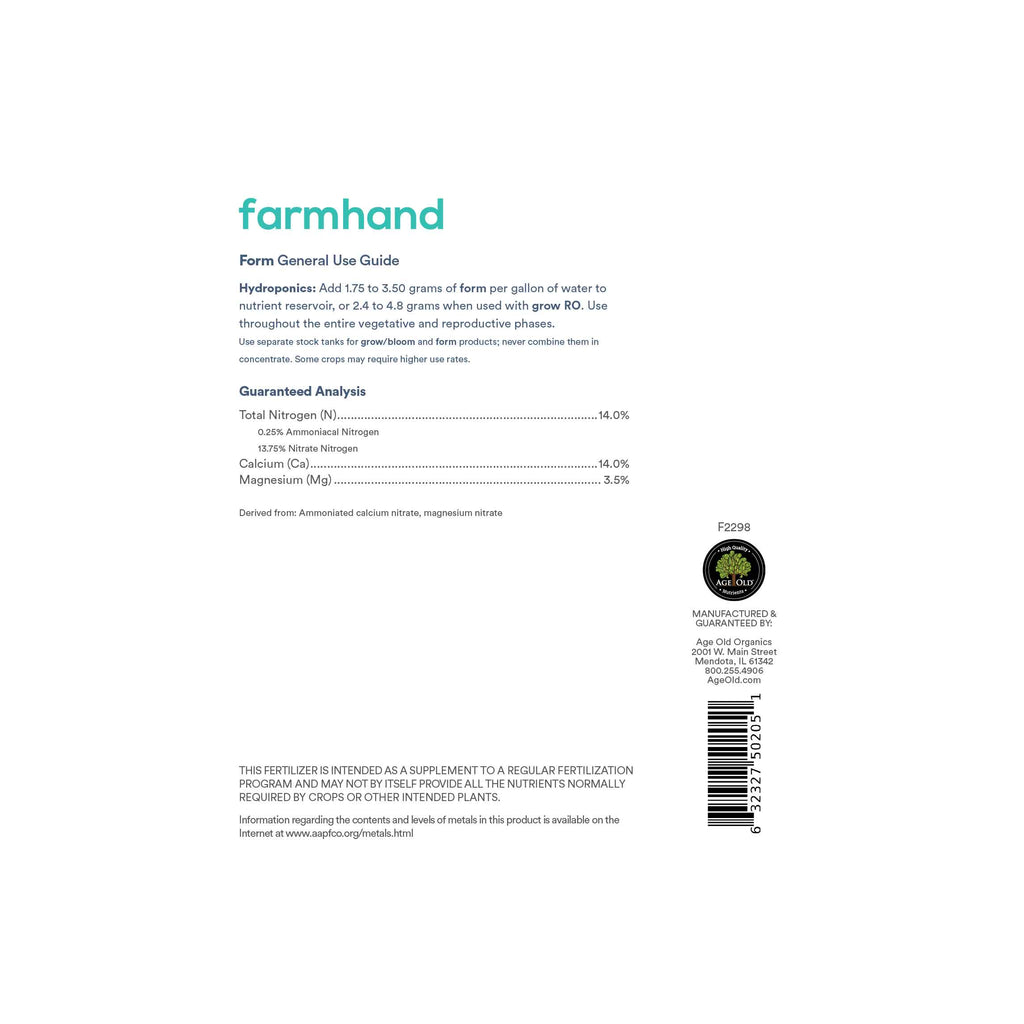 farmhand form label